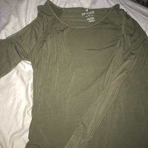 American Eagle Cold Shoulder long sleeve tee